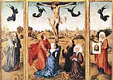 Rogier Van Der Weyden Wall Art - Triptych of Holy Cross